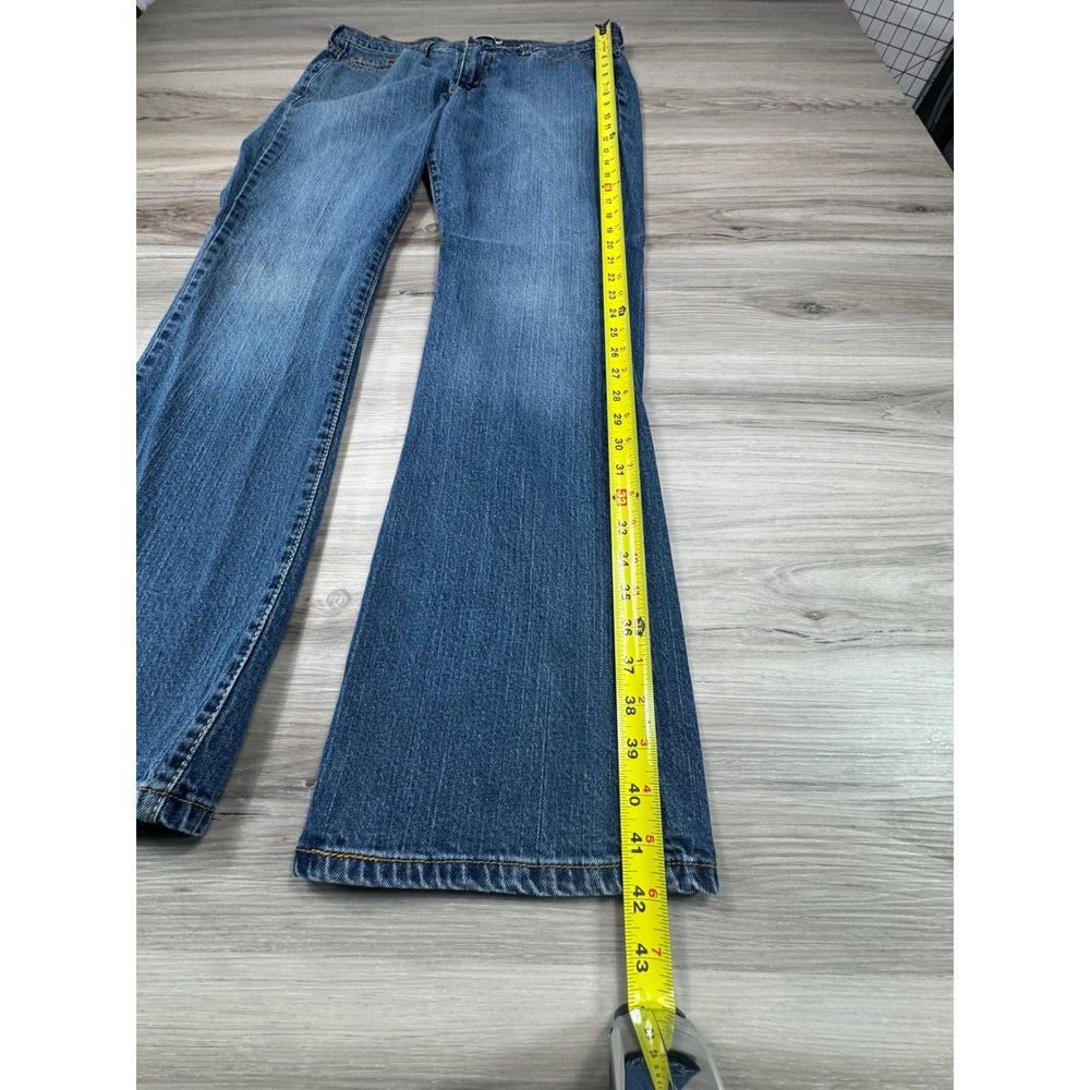 Levis 515 Bootcut Jeans WMNS 14L Blue Medium Wash Mid Rise Stretch Denim 14 Long - Picture 14 of 15